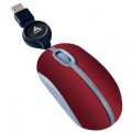MOUSE MINI ÓPTICO RETRÁTIL VERMELHO 06251 - CLONE