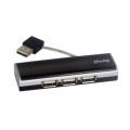 HUB MINI 4 PORTAS USB 2.0 PRETO 0873 - LEADERSHIP