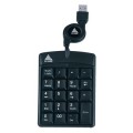 TECLADO NUMÉRICO USB C/ CABO RETRÁTIL E PORTA USB 17012 - CLONE