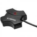 HUB MINI 4 PORTAS USB PRETO 9138 - COMTAC