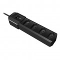 PROTETOR ELETRÔNICO 4 TOMADAS PRETO 01066 - CLONE