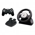 KIT PLAYSTATION 2 JOYPAD + VOLANTE COM PEDAIS 16007 - CLONE