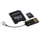 CARTÃO DE MEMÓRIA PARA CÂMERA SD 16GB MICRO COM 1 ADAPT. E PENDRIVE MBLY4G2/16GB - KINGSTON CARTÃO DE MEMÓRIA PARA CÂMERA SD 16GB MICRO COM 1 ADAPT. E PENDRIVE MBLY4G2/16GB - KINGSTON