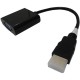 CABO CONVERSOR HDMI(M) X VGA(F) + AUDIO 020147 - HITTO CABO CONVERSOR HDMI(M) X VGA(F) + AUDIO 020147 - HITTO
