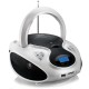 CAIXA DE SOM 20W RMS BOOMBOX CD USB SD FM AUX BRANCO/PRETO SP181 - MULTILASER CAIXA DE SOM 20W RMS BOOMBOX CD USB SD FM AUX BRANCO/PRETO SP181 - MULTILASER