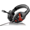 Headset Gamer Multilaser Warrior Harve, P2, Stereo, Preto e Vermelho - PH101