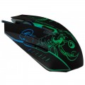 Mouse Gamer Bright Light, LED, 2400DPI, 6 Botões, Preto - 0447