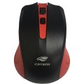 MOUSE ÓPTICO USB SEM FIO 2.4GHZ 1000DPI M-W20RD VERMELHO - C3 TECH 