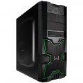GABINETE GAMER 2 BAIAS SEM FONTE WARRIOR PRETO COM VERDE GA154 - MULTILASER