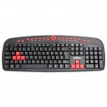 Teclado Gamer Bright, Multimídia, ABNT2, Preto e Vermelho - 0482