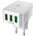 CARREGADOR DE PAREDE 3 SAIDA USB UNIVERSAL 3.4A UC-310WH - C3 TECH