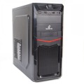 GABINETE ATX GAMER 2 BAIAS SEM FONTE GT11 PRETO/VERMELHO - GOLDENTEC