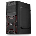 GABINETE GAMER 2 BAIAS SEM FONTE WARRIOR KANZA PRETO COM VERMELHO GA189 - MULTILASER
