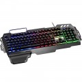 Teclado Semi Mecânico Gamer Warrior, LED, USB, ABNT2, Superfície Metal - TC210