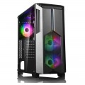 Gabinete Gamer Bluecase BG-029, Tampa Lateral em Acrílico, 2 Cooler, RGB, Preto, Sem Fonte - BG029GCASE