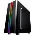 Gabinete Gamer K-Mex Odyssey Black, CG-04RD, Mid Tower, RGB, Lateral em Acrílico, Sem Fonte, Preto - CG-04RD