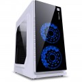 Gabinete Gamer Vinik Crater, Sem Fonte, Lateral com Janela em Acrílico, VX Gaming, Branco - 29832