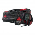 Kit Gamer Gamdias, Combo 3 em 1 - Teclado ARES M1 + Mouse ZEUS E2 + Headset EROS E1 - POSEIDON M1