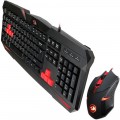 Kit Gamer Teclado e Mouse Redragon Vajra, Preto e Vermelho - S101-2