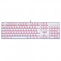 Teclado Mecânico Gamer Redragon Mitra K551W, LED Vermelho, Switch MK2 Blue, Branco - K551W (BLUE)