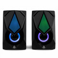 Caixa de Som Gamer Mancer Helm, RGB Rainbow, 2x 3W, Preto - MCR-HMT-RB01