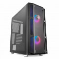 Gabinete Gamer Mancer Warg, LED RGB, Tampa Lateral de Vidro Temperado, Preto - MCR-WG01-RGB