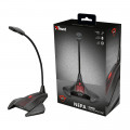 Microfone Gamer Trust GXT 239 Nepa, P2, Preto e Vermelho - 23467