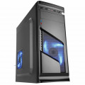 Gabinete Gamer K-Mex Solid Snake, CG-02R6, Com LED Azul, Sem Fonte, Preto - CG-02R6