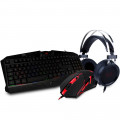 Kit Gamer Redragon, Mouse Centrophorus + Teclado Harpe RGB + Headset Scylla + Mousepad Archelon - S112