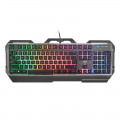 Teclado Gamer Trust GXT 856 Torac, Illuminated, LED RGB, Preto - 23577