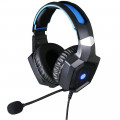 Headset Gamer HP H320, LED, Drivers 50mm, Preto e Azul - 8AA13AA#ABM