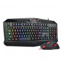 Kit Gamer Redragon, Teclado Harpe K503 RGB + Mouse Centrophorus V3 M601, Preto e Vermelho - S101-1