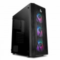 Gabinete Gamer Mancer Frost, Rainbow, LED RGB, Vidro Temperado, Sem Fonte, Preto - MCR-FRO1-WH