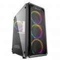 Gabinete Gamer Bluecase, Tampa de Vidro Temperado, USB 3.0, Preto, Sem Fonte - BG-032