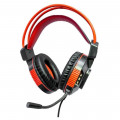 Headset Gamer Hayom, P2 e USB com LED Preto e Vermelho - MF-2207