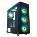 Gabinete Gamer K-Mex Infinity Polygon, CG-08G8, RGB, Lateral em Vidro, Preto - CG08G8RH003CB0X