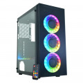 Gabinete Gamer K-Mex Asgard IV, CG-04Z5, Painel LED RGB, 3 Fans, Lateral em Vidro, Preto - CG04Z5RH003CB0X