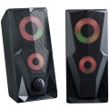 Caixa de Som Gamer Multilaser, LED RGB, 15W RMS, P2, Preto - SP330