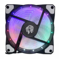 Cooler FAN Gamer Hayom, 12cm, Com LED RAIMBOW RGB, Preto - FC1302