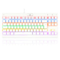 Teclado Mecânico Gamer Redragon Dark Avenger Lunar White, Rainbow, Switch Red, ABNT2, Branco - K568W-R (RED)