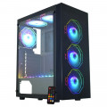 Gabinete Gamer K-Mex Asgard Polygon, CG-02Z5, Lateral em Vidro, Preto - CG02Z5RH002CB0X