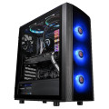 Gabinete Gamer Thermaltake Versa J25, RGB, Mid Tower, Vidro Temperado, 4 Fans, Preto - CA-1L8-00M1WN-01