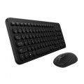 Teclado e Mouse Sem Fio Bright, Multimídia, Teclas Redondas, Preto - 0585