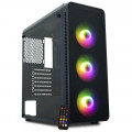 Gabinete Gamer K-Mex Infinity A1, CG-A1G8, RGB, Lateral em Vidro, 3 Fans, Preto - CGA1G8RH011CB0X