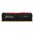 Memória Kingston Fury Beast, RGB, 8GB, 2666MHz, DDR4, CL16, Preto - KF426C16BBA/8