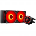 Water Cooler Deepcool Gammaxx L240T, LED Vermelho 240MM, Intel-AMD, Preto - DP-H12RF-GL240TR