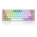 Teclado Mecânico Gamer Redragon Fizz, RGB, Switch Blue, ABNT 2, Branco e Cinza - K617-RGB-WG (PT-BLUE)