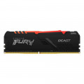 Memória Kingston Fury Beast, RGB, 16GB, 3600MHz, DDR4, CL18, Preto - KF436C18BBA/16