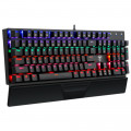 Teclado Mecânico Gamer T-Dagger Destroyer LED Rainbow, Anti-Ghosting, ABNT2, Switch Azul, Preto - T-TGK305-BL (PT-BLUE)