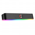 Soundbar Gamer Redragon Adiemus, 6W RMS, RGB, USB, 150Hz/20KHz, Botão Touch, Preto - GS560